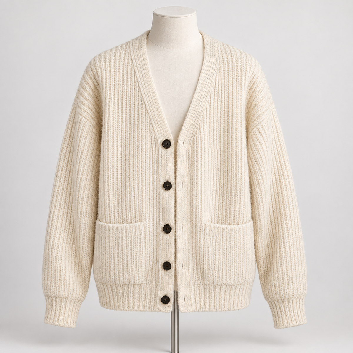 Relaxed V-Neck Cardigan