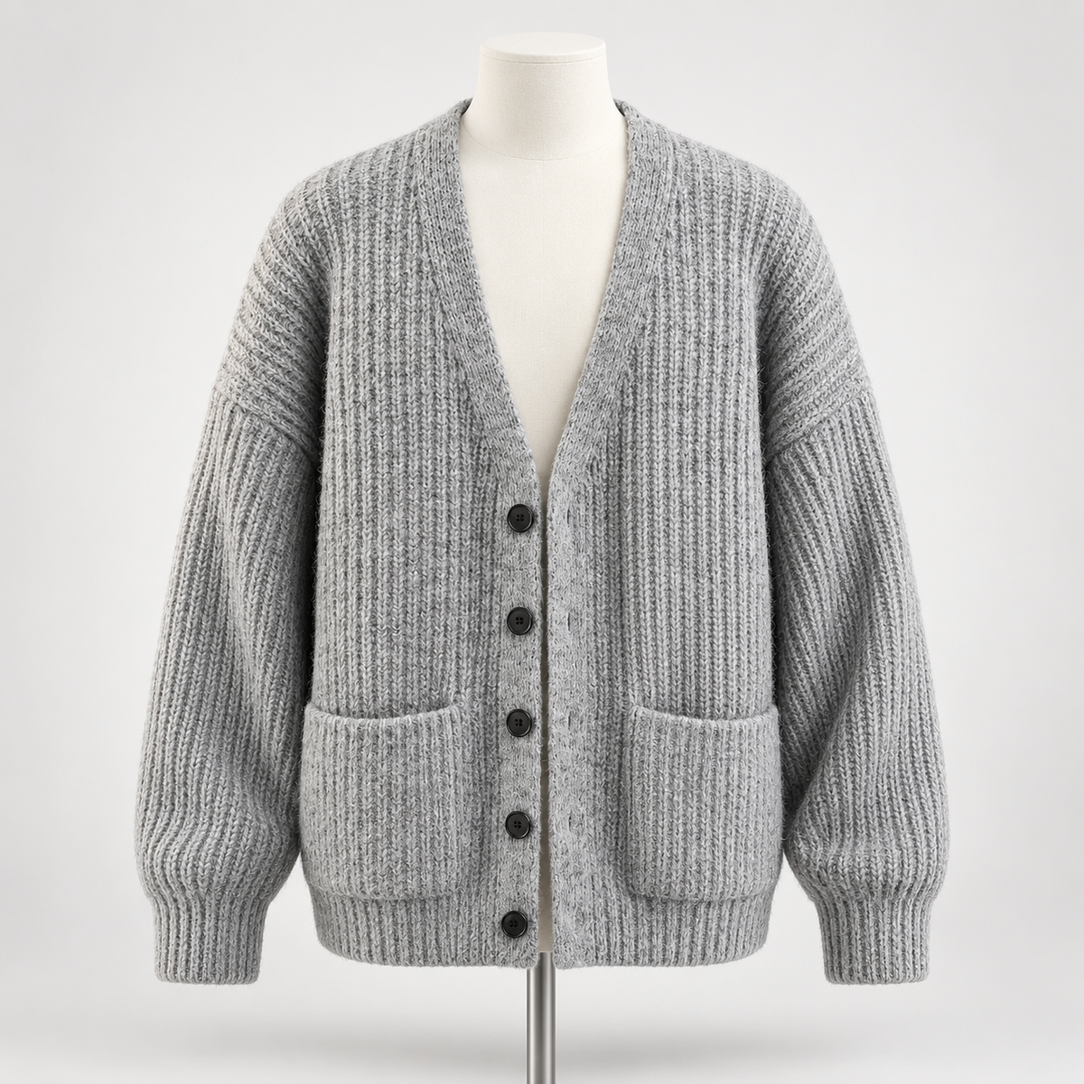 Relaxed V-Neck Cardigan