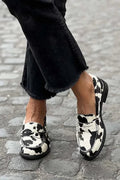 Jordana | Cow-patern Loafers