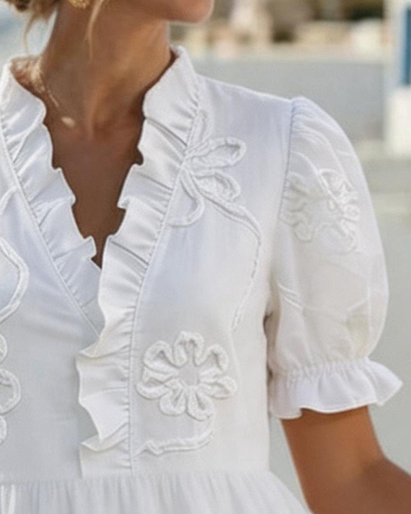 Sophie | Ruffle Midi Dress