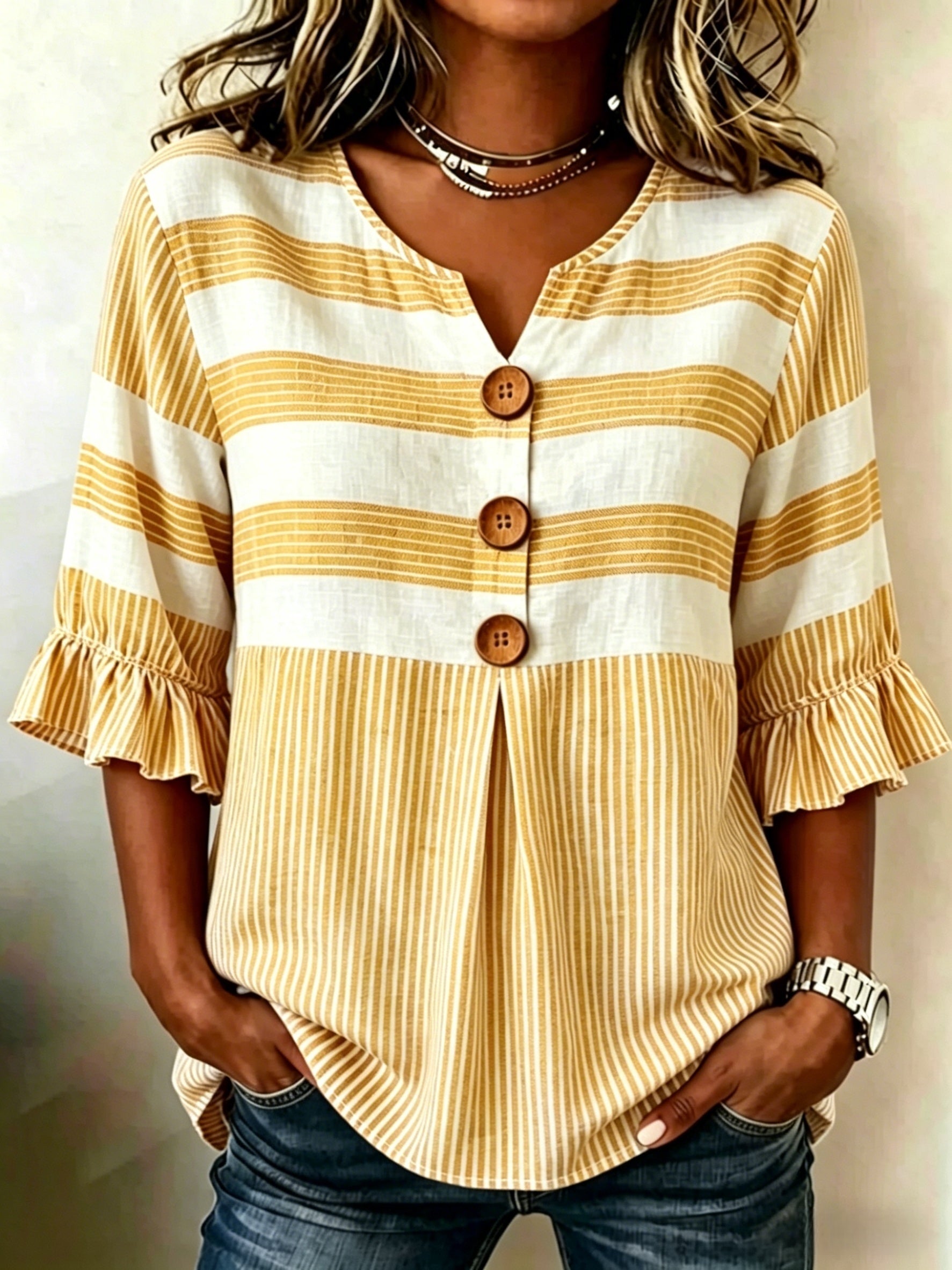 Gia - V-Neck Blouse