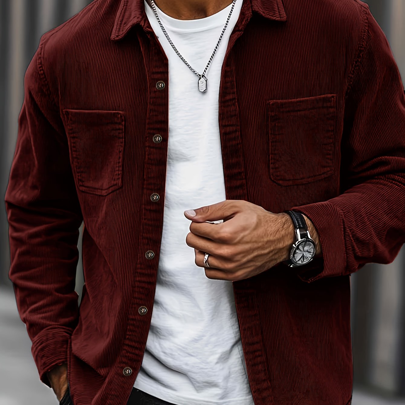 Bryce | Ribbed Textured Overshirt
