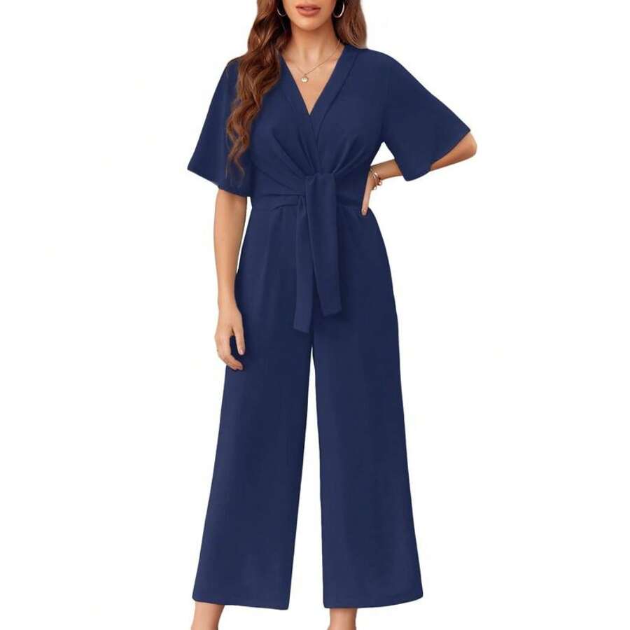 GABRIELLA - Elegant Summer Tie Knot Jumpsuits