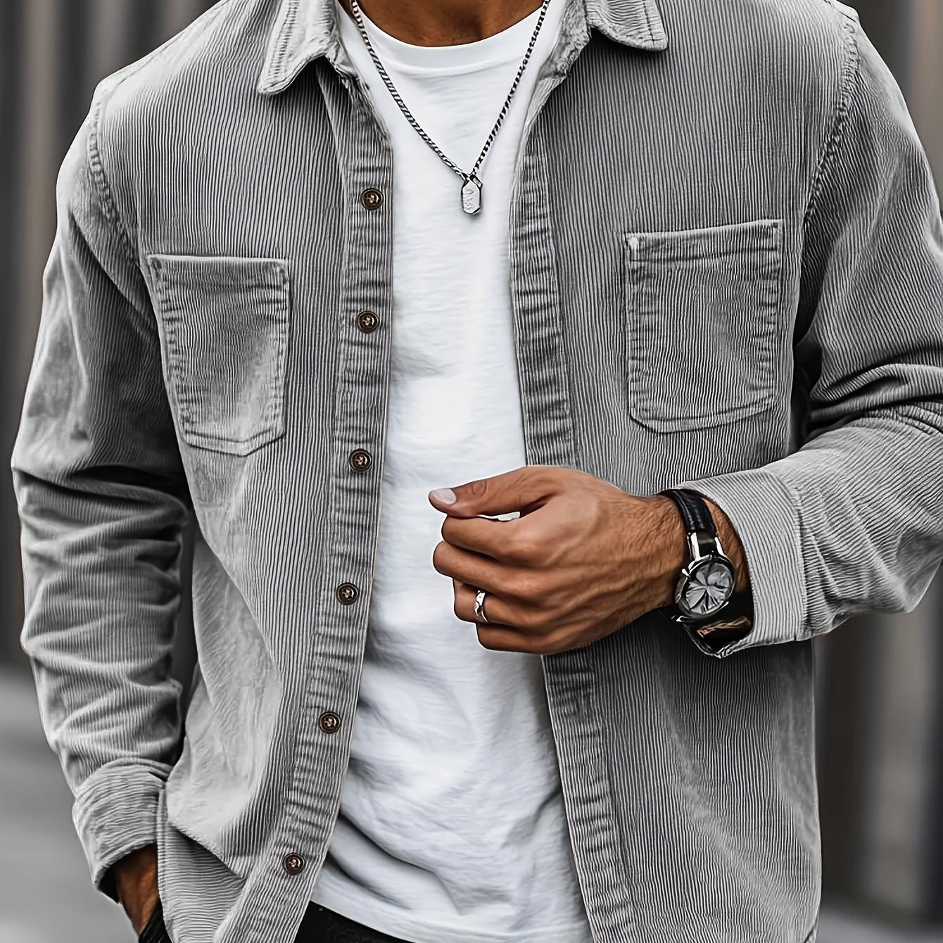 Bryce | Ribbed Textured Overshirt