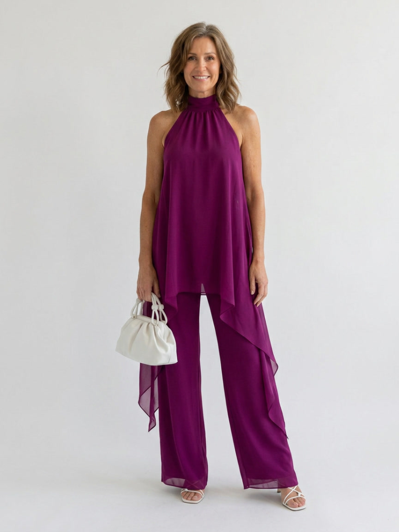 Perla | Elegant Halter Two-Piece Set