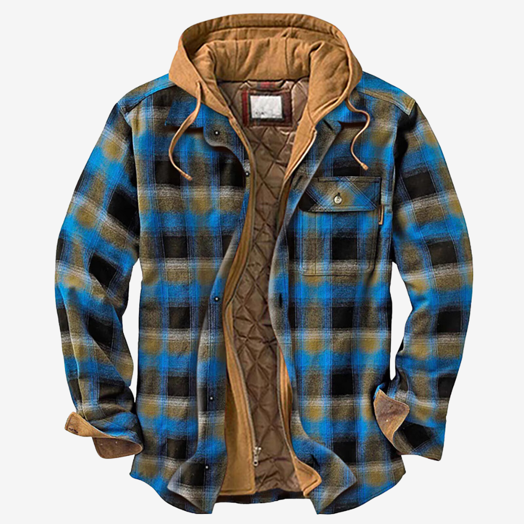 Morrison | Men's Hooded Flannel Jacket - Padded
