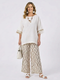 Alverra | Sophisticated Top & Casual Pants Set