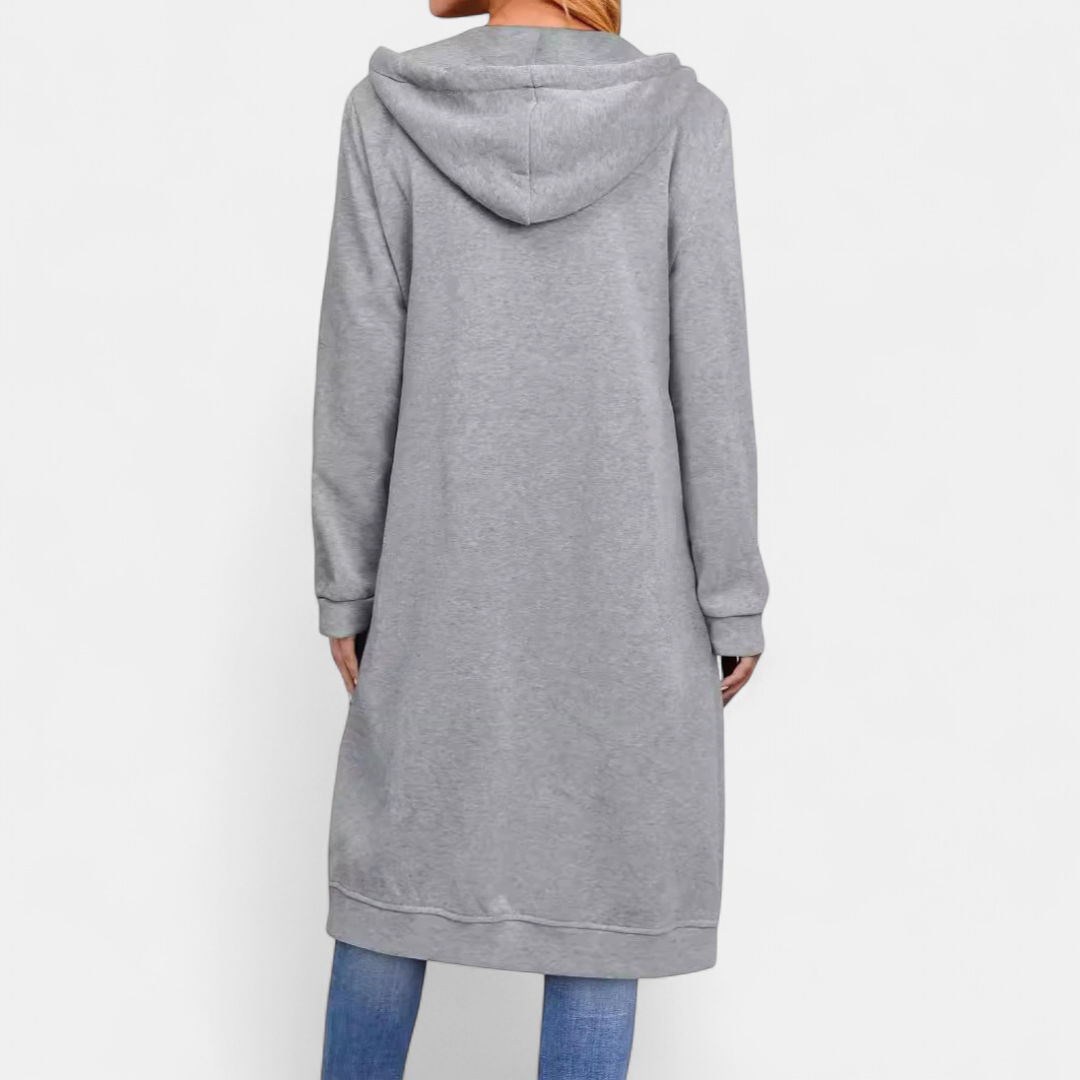 Dianna – Relaxed Zip-Up Longline Cardigan