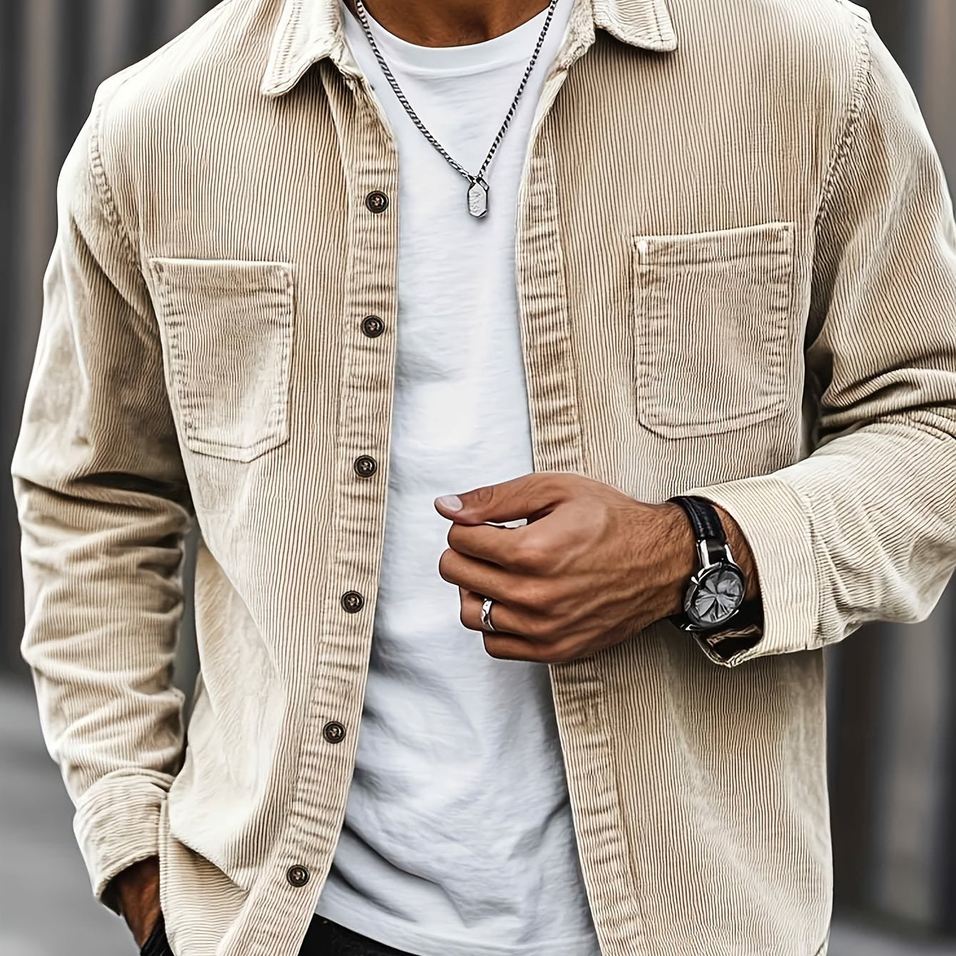 Bryce | Ribbed Textured Overshirt