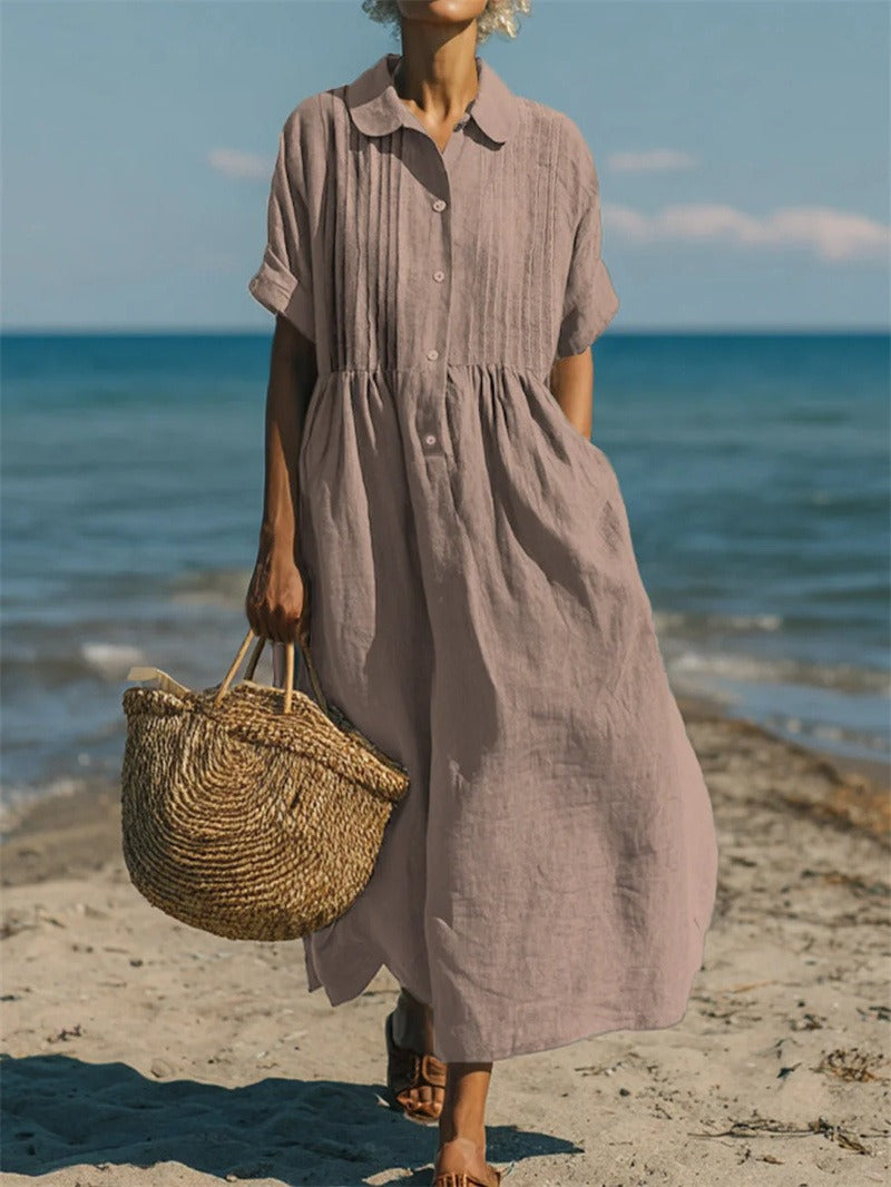 Mandy | Elegant Collared Maxi Dress