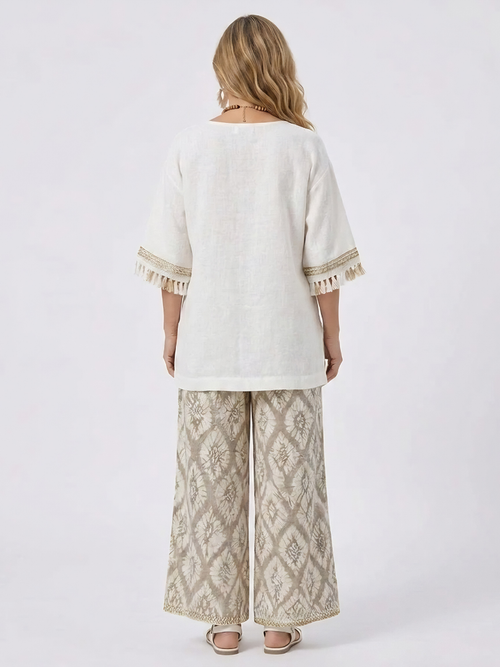 Alverra | Sophisticated Top & Casual Pants Set
