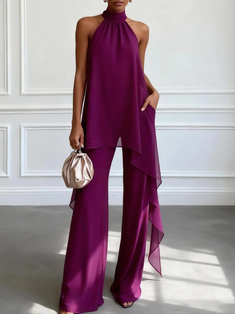 Perla | Elegant Halter Two-Piece Set
