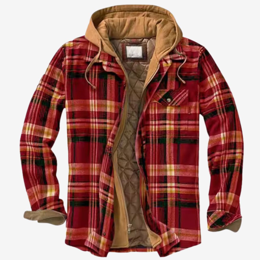 Morrison | Men's Hooded Flannel Jacket - Padded