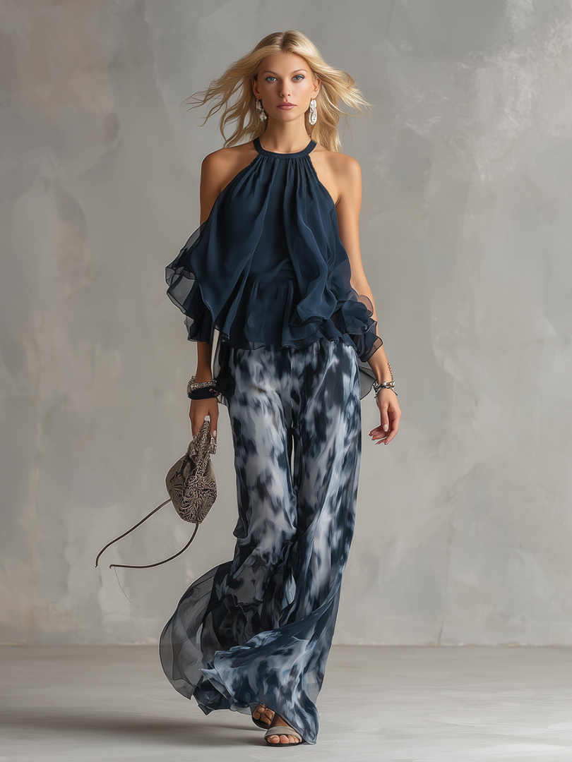 Elainee | Statement Halter Top Matching Set