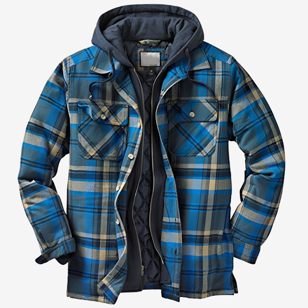 Morrison | Men's Hooded Flannel Jacket - Padded