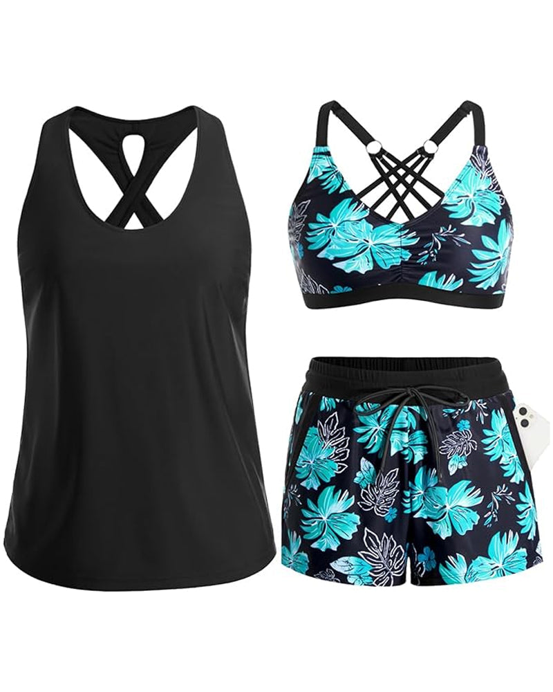Mauren | Three-Piece Bikini & Cover-Up Set