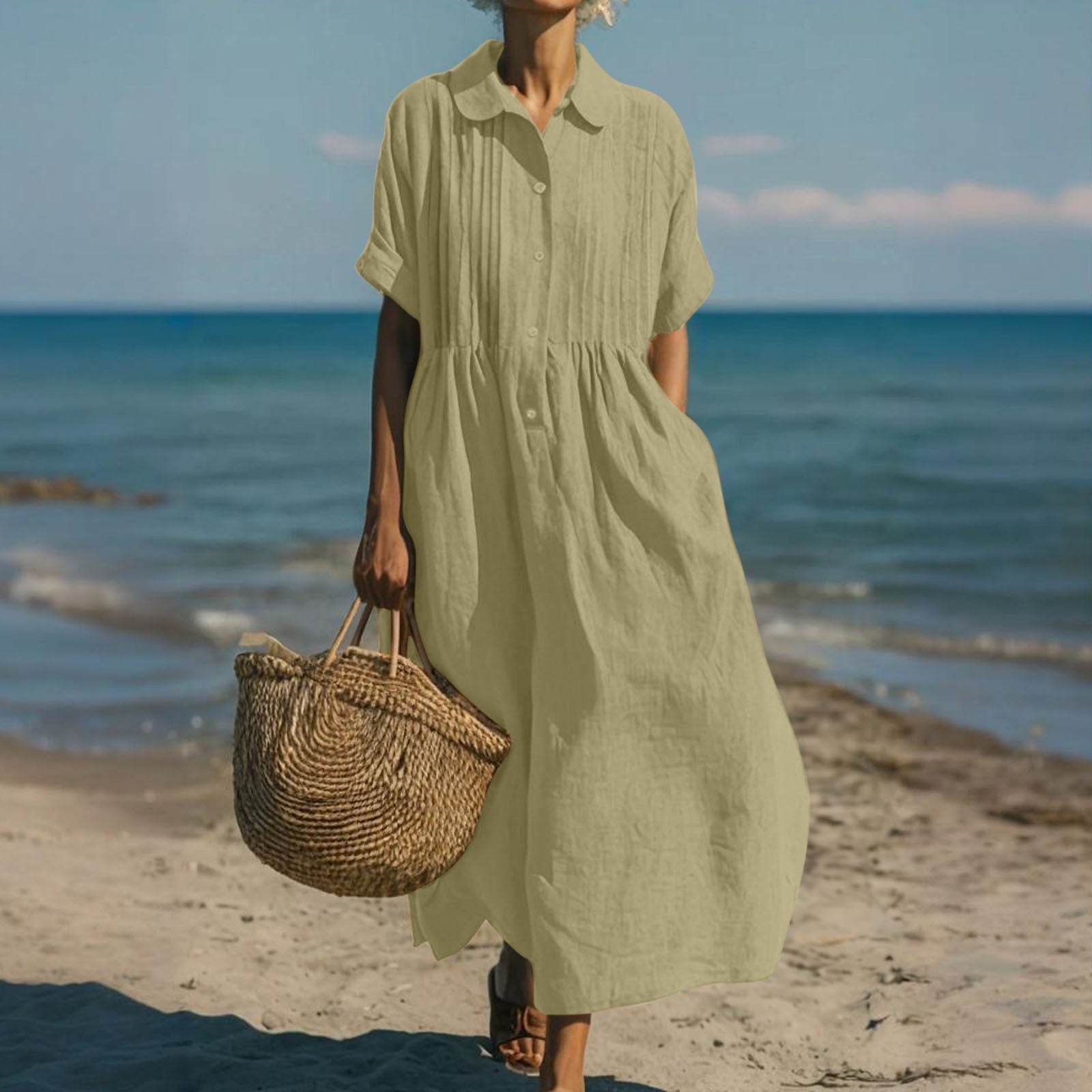 Mandy | Elegant Collared Maxi Dress