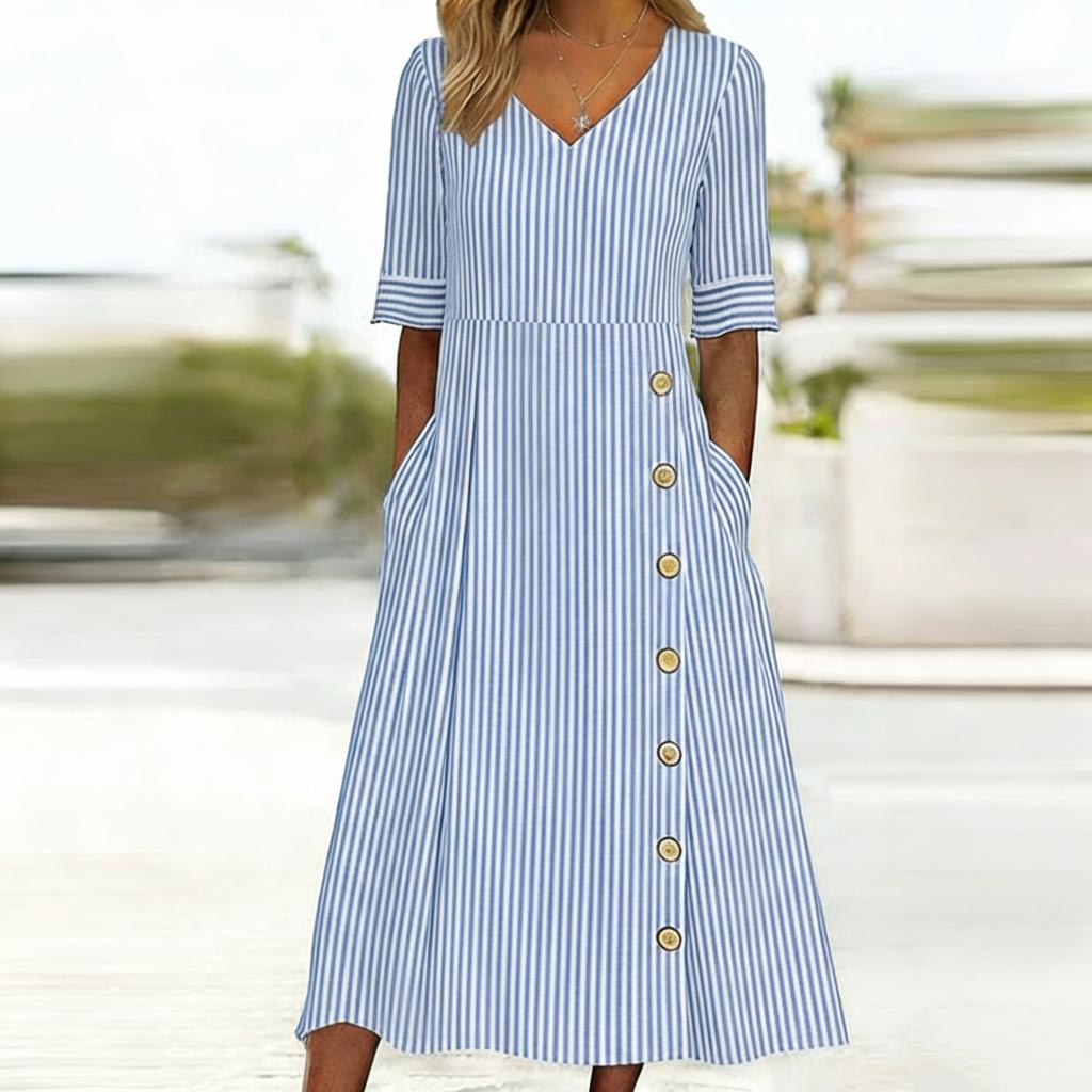 Gertie | Classic Timeless Button-Down Midi Dress