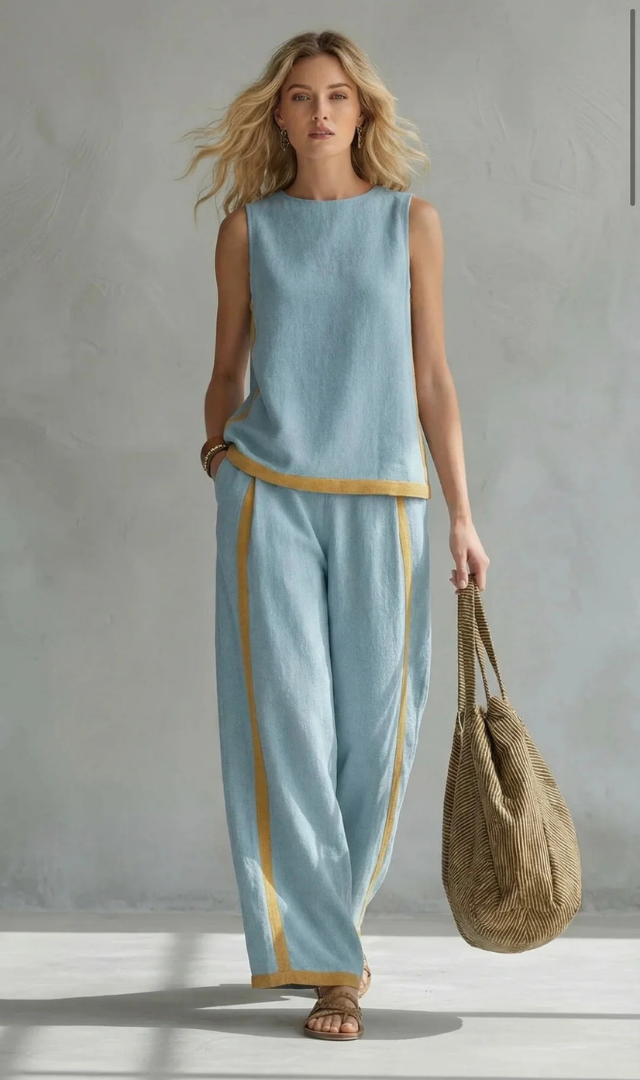 Denise | Casual Sleeveless Wide Leg Set
