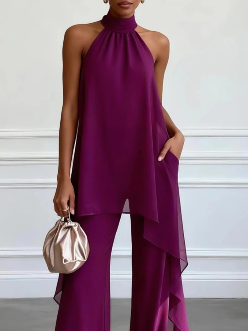 Perla | Elegant Halter Two-Piece Set