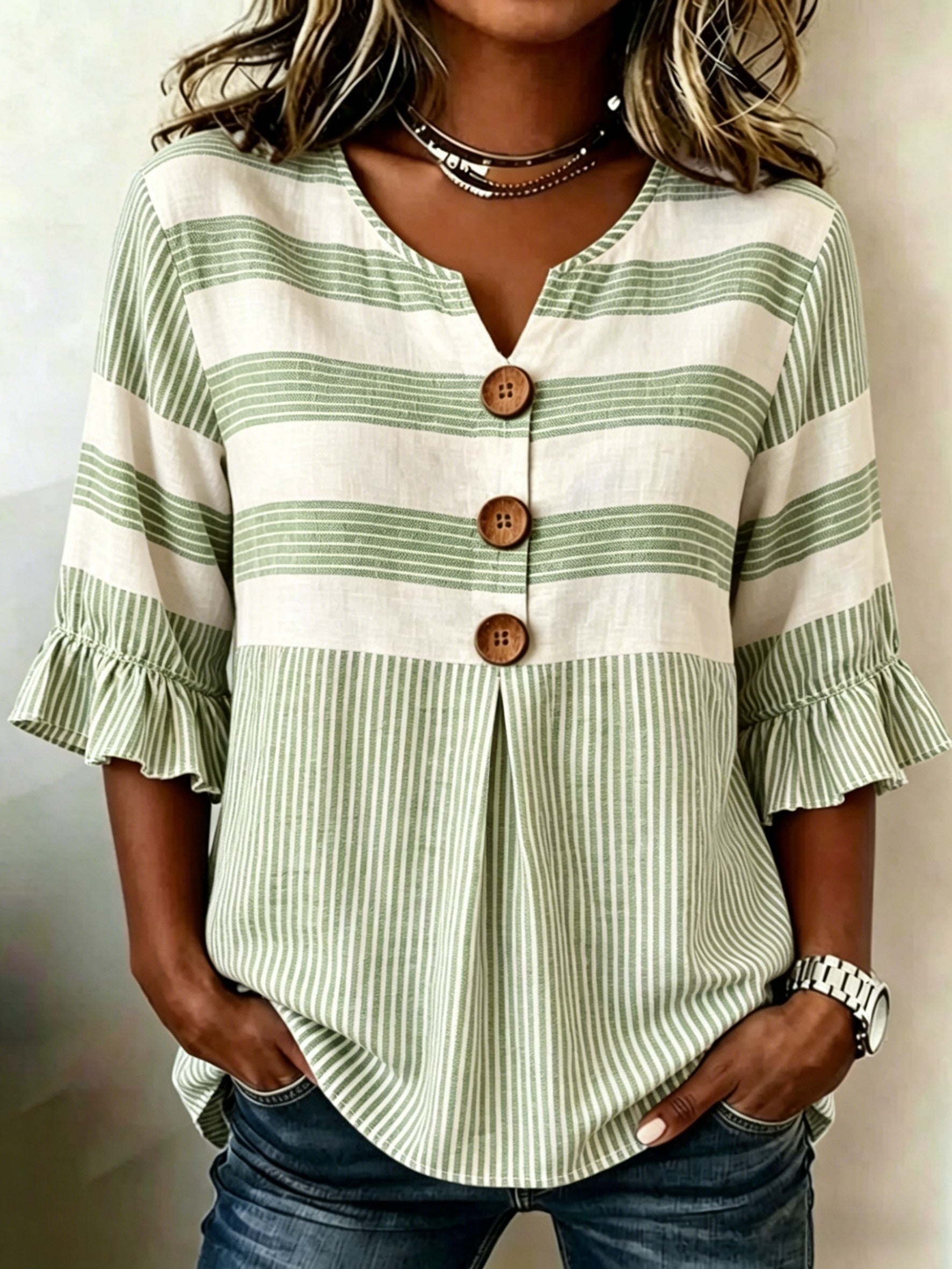Gia - V-Neck Blouse