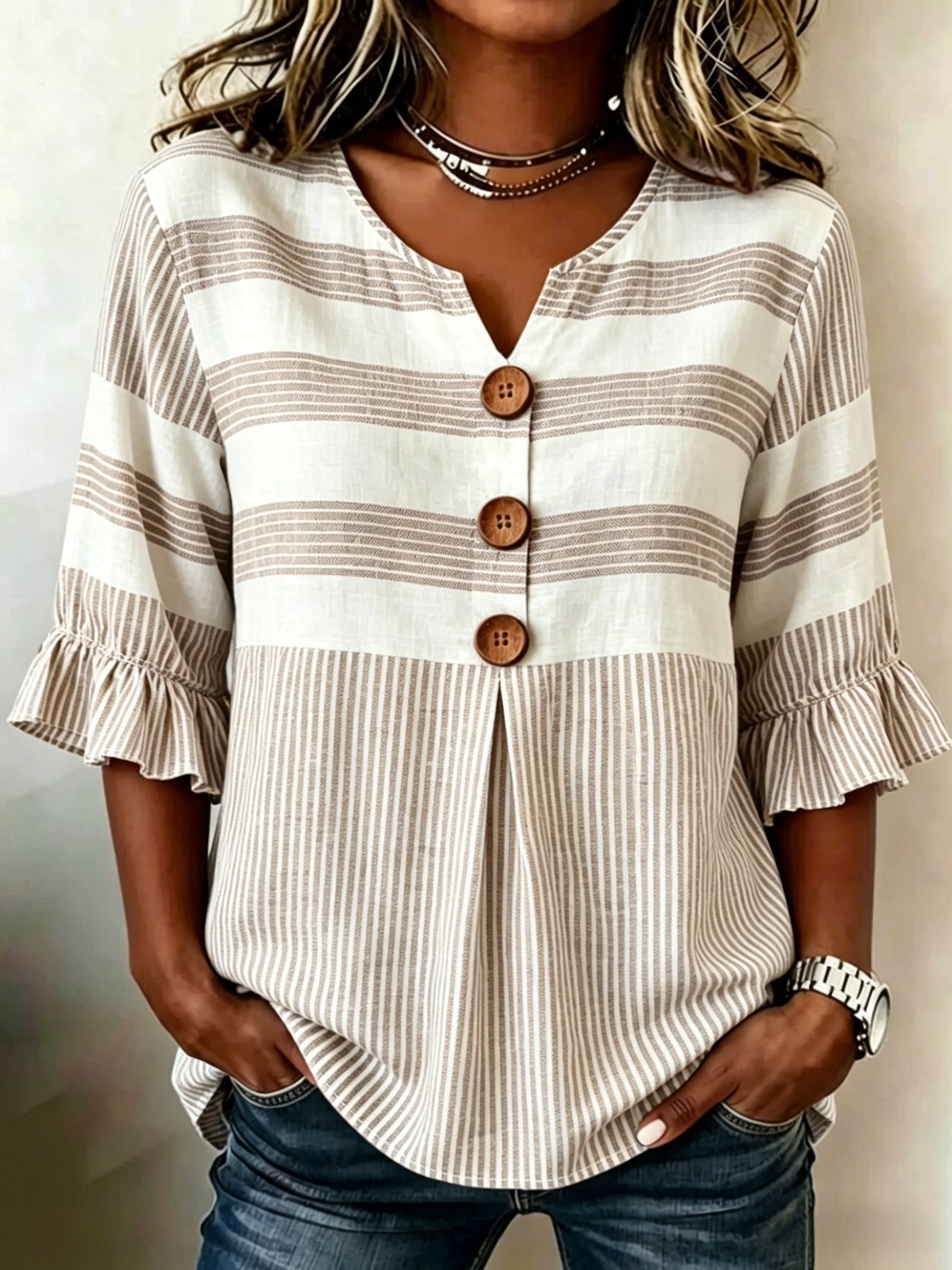 Gia - V-Neck Blouse