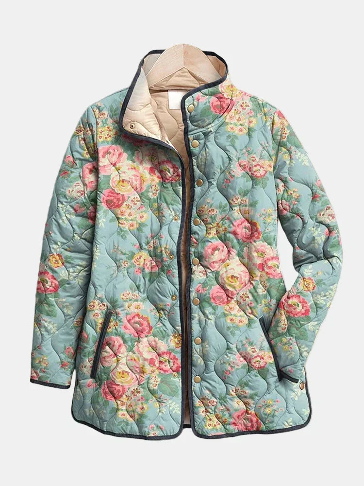 Saevina | Quilted Floral Print Jacket