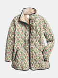 Koralei | Vintage Floral Art Print Quilted Jacket