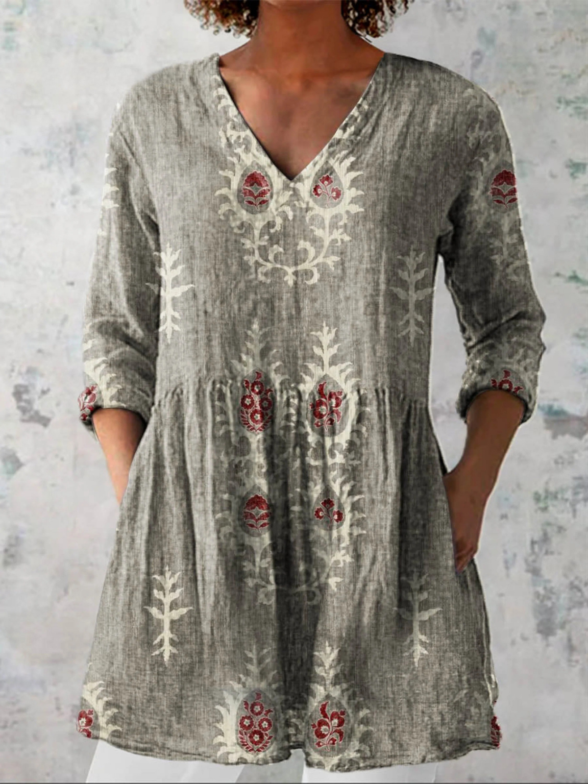 Carla | Relaxed V-neck Blouse