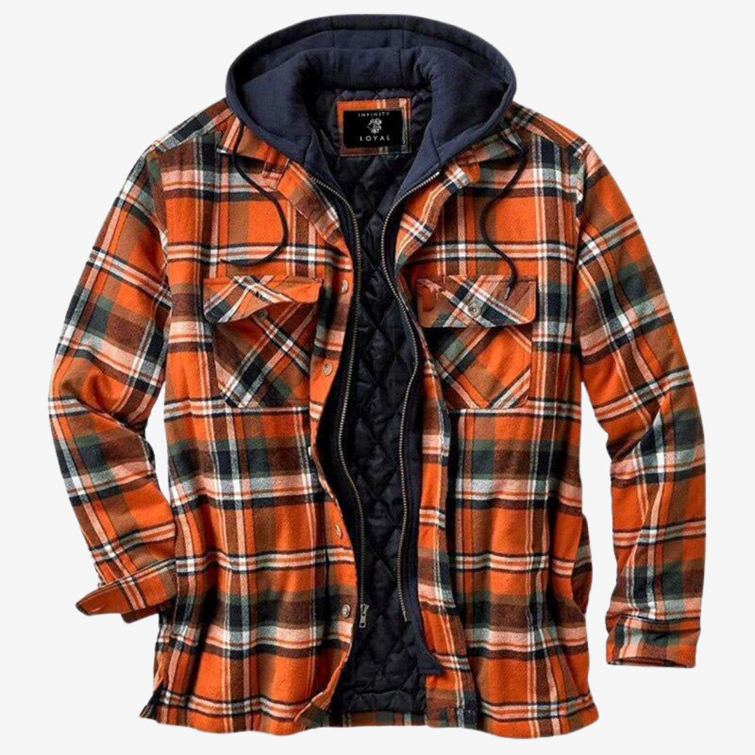 Morrison | Men's Hooded Flannel Jacket - Padded