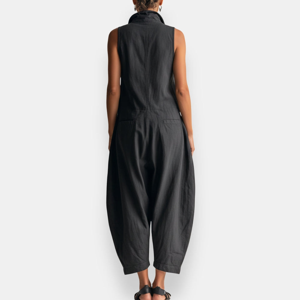 Sharon | SLEEVELESS CARGO JUMPSUIT