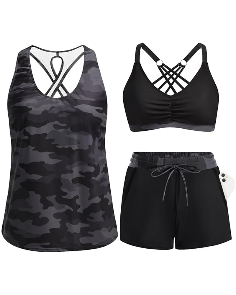 Mauren | Three-Piece Bikini & Cover-Up Set