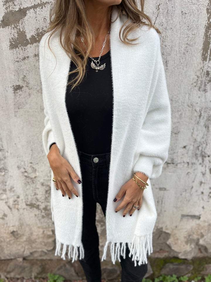 SUSAN | FUZZY WRAP WITH SLEEVES