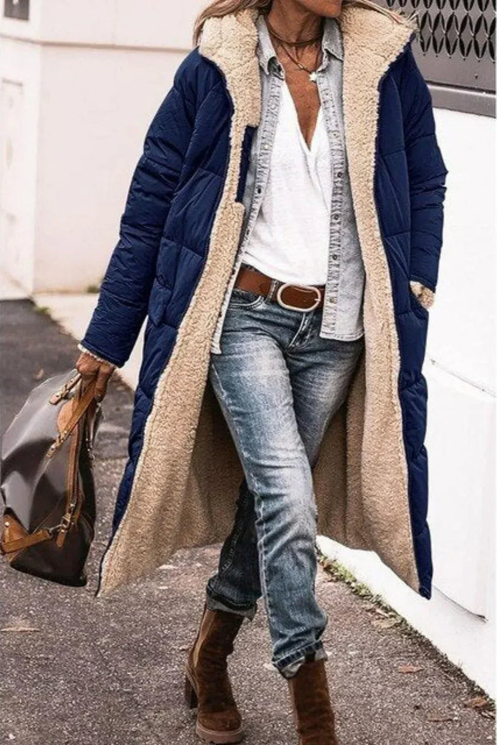 Marielle – Reversible Long Winter Jacket