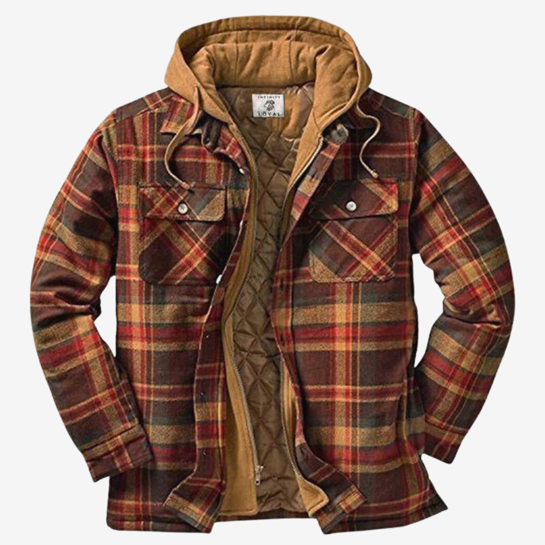Morrison | Men's Hooded Flannel Jacket - Padded