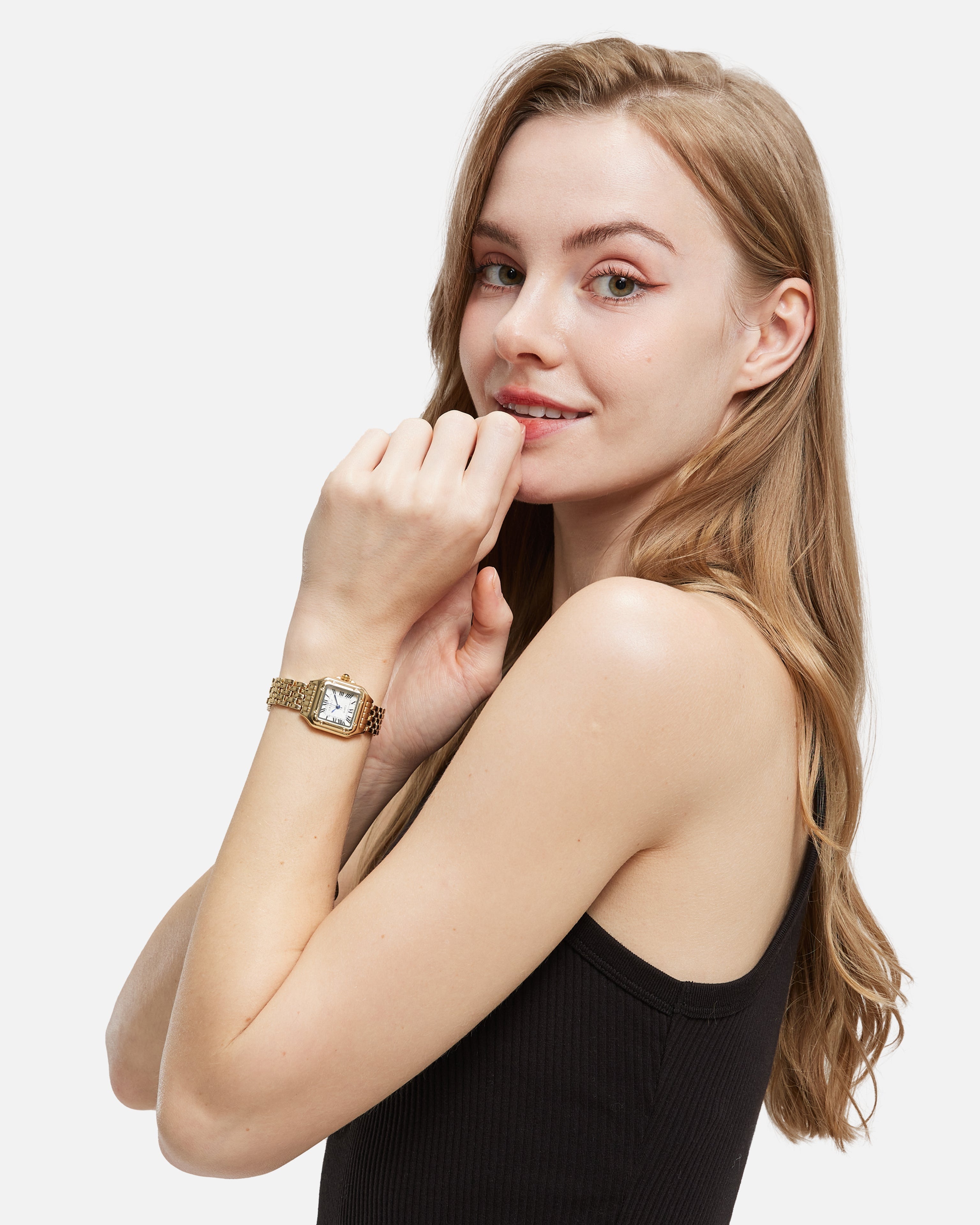 Grealy RVS Watch – Gold-Colored Vintage Quartz Watch