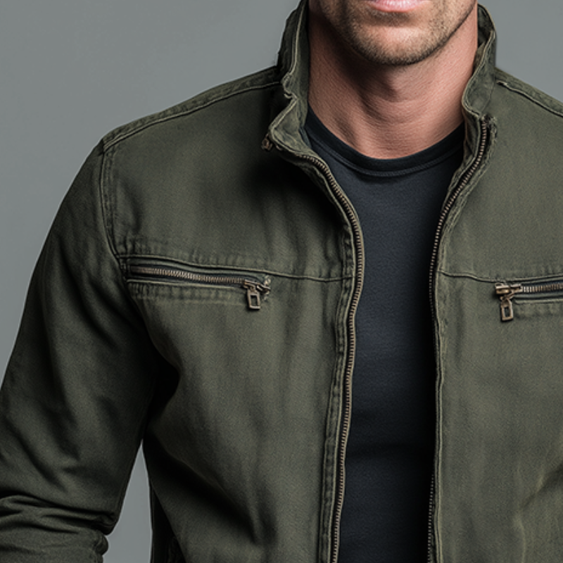Cazel | Vintage Cotton Jacket with Zip Fastening