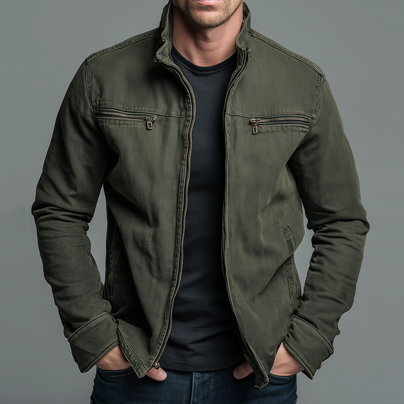 Cazel | Vintage Cotton Jacket with Zip Fastening