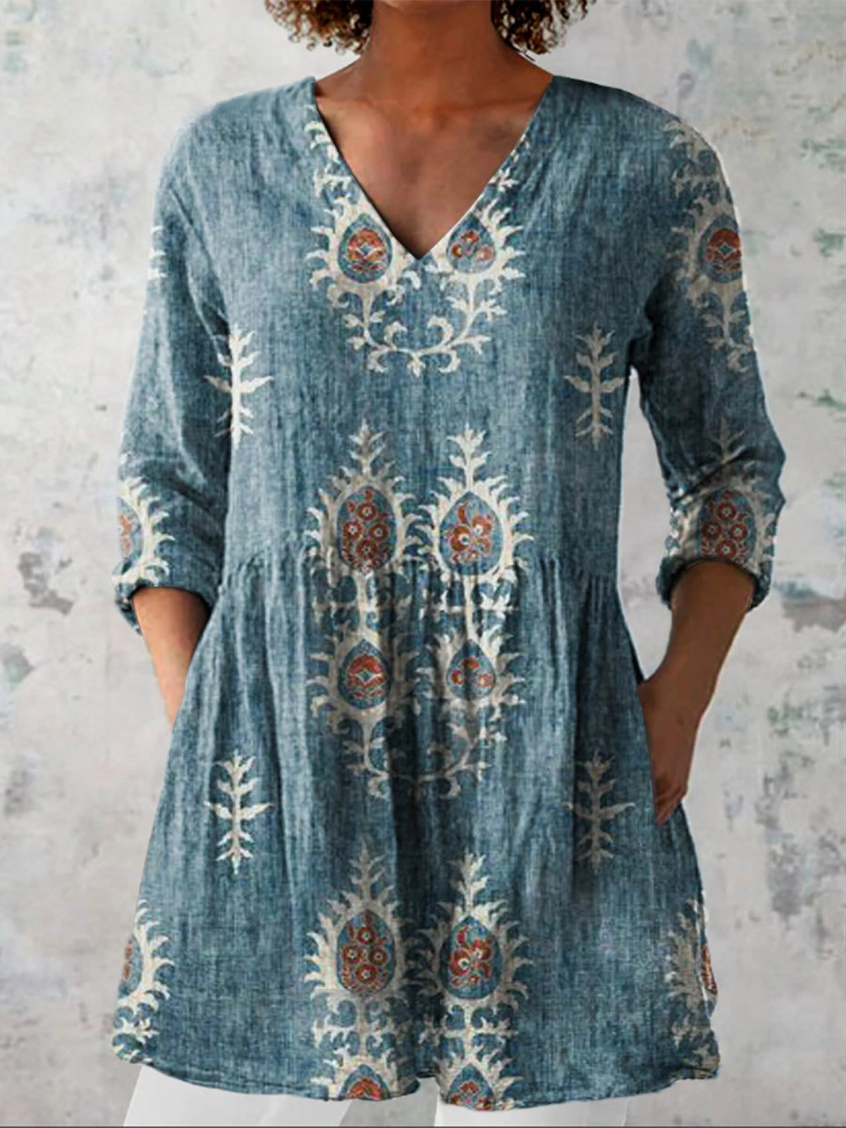 Carla | Relaxed V-neck Blouse