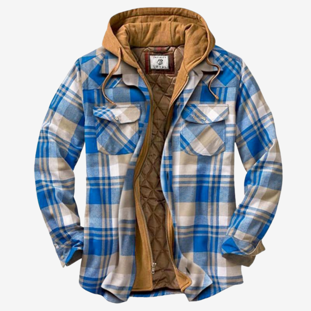 Morrison | Men's Hooded Flannel Jacket - Padded