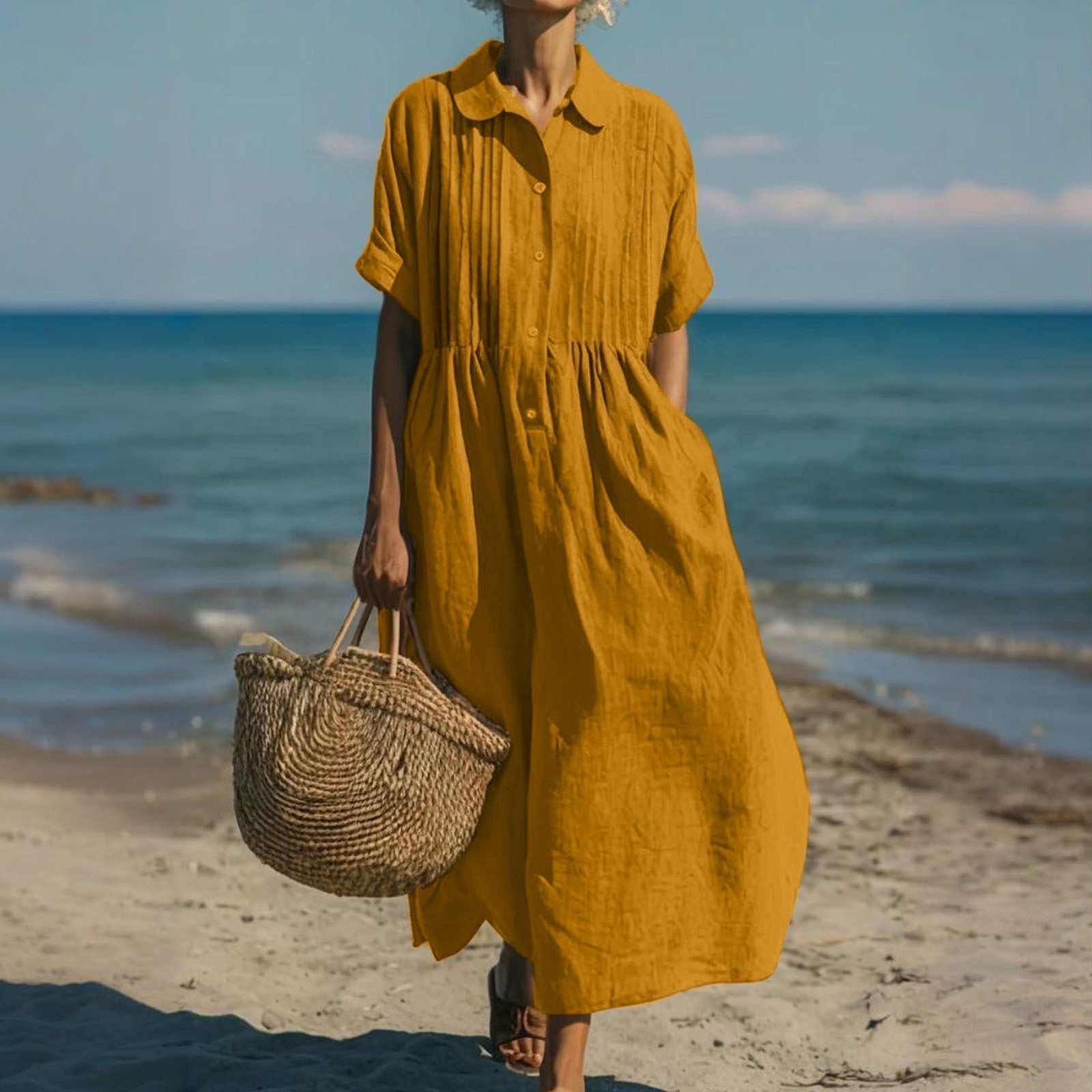 Mandy | Elegant Collared Maxi Dress