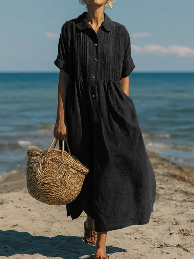 Mandy | Elegant Collared Maxi Dress