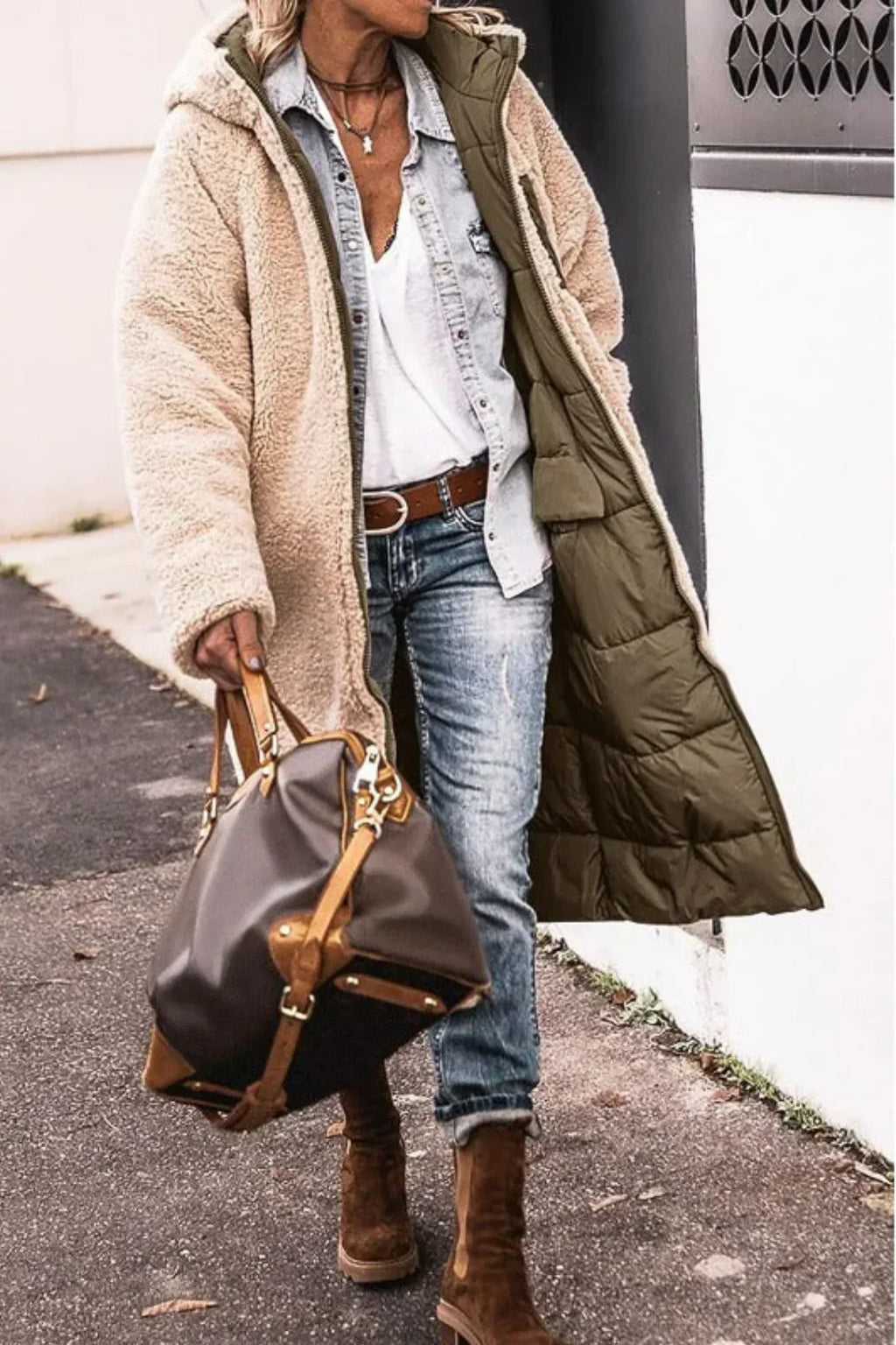 Marielle – Reversible Long Winter Jacket