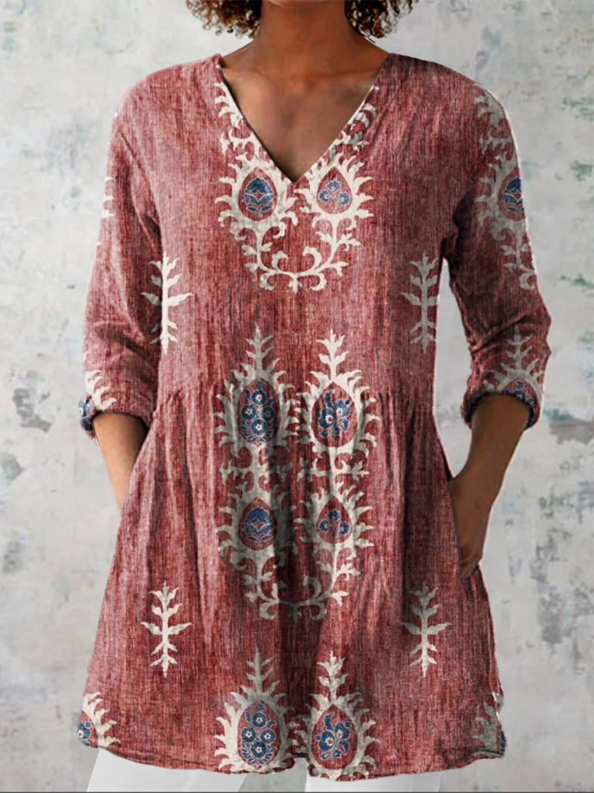 Carla | Relaxed V-neck Blouse