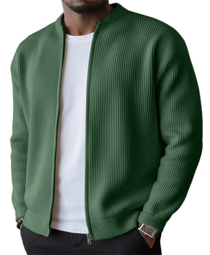 DONACCI | Ribbed Zip Cardigan