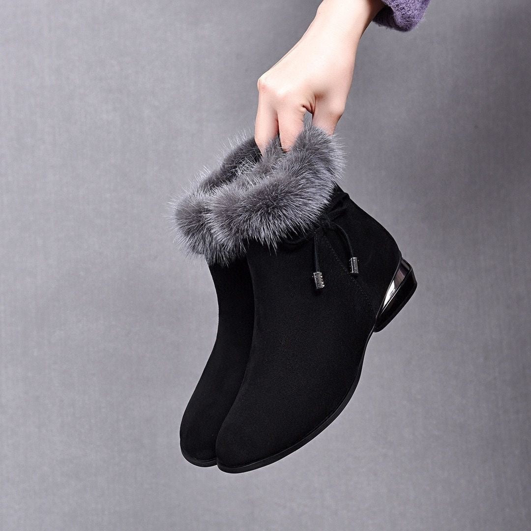 Aurenisse | Elegant Mid-heel Ankle Boots