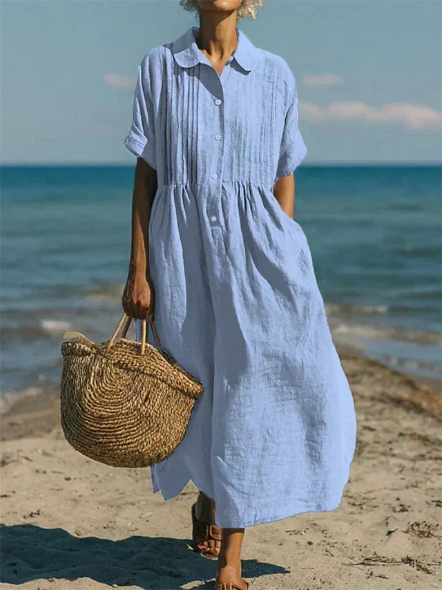 Mandy | Elegant Collared Maxi Dress