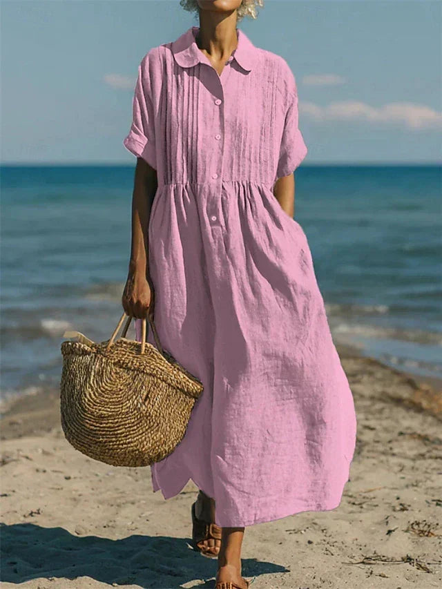 Mandy | Elegant Collared Maxi Dress