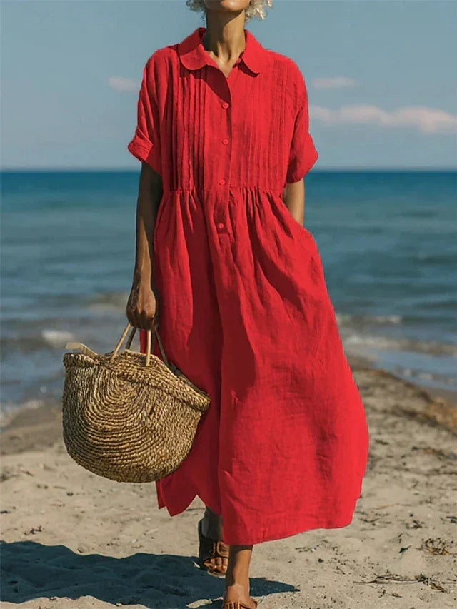 Mandy | Elegant Collared Maxi Dress