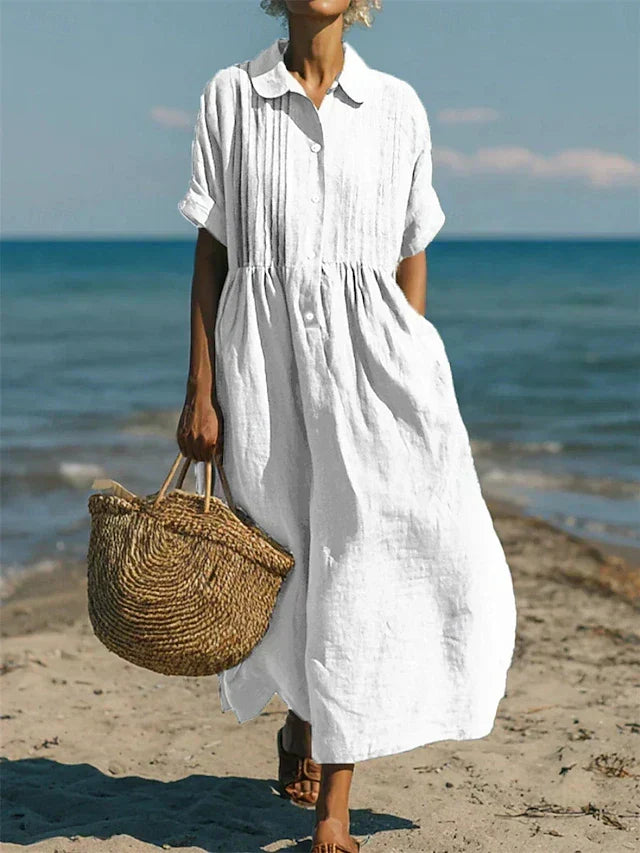 Mandy | Elegant Collared Maxi Dress